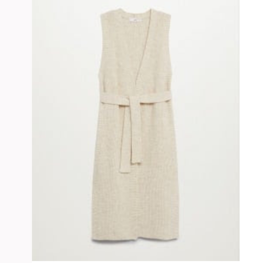Mango long sleeveless cardigan